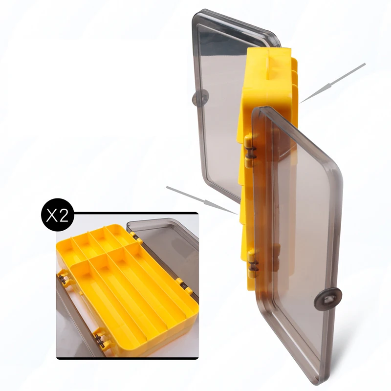 Реверсивный приманки Чехол 5 + 8 отсеков Двусторонняя Пластик ящик для хранения