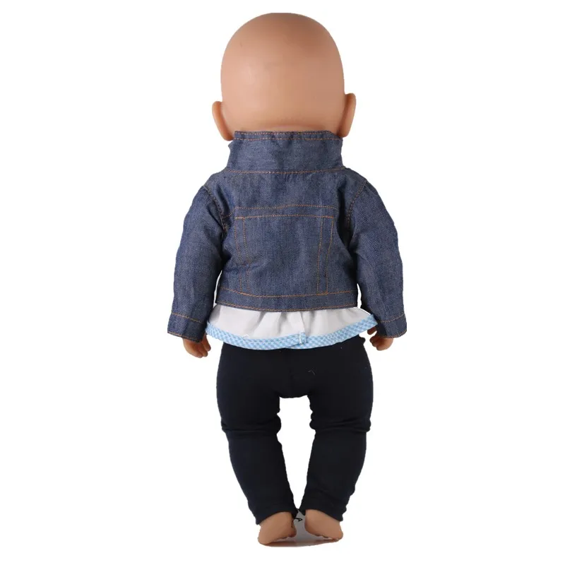 Одежда для кукол белая футболка с карманом и трусы наряды размер 43 см аксессуары