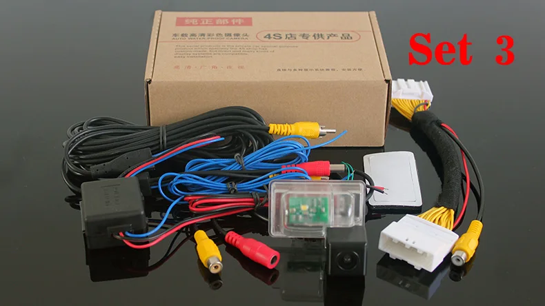 Set 3 Камера заднего вида для Mazda CX-5 CX 5 CX5 KF /28 Pin кабель адаптера для OEM монитора/HD CCD камера заднего вида - Название цвета: Set 3