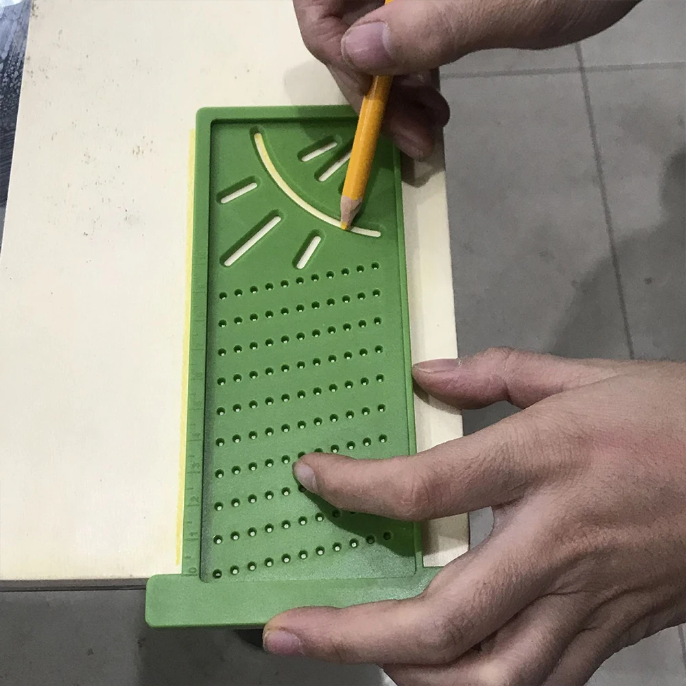 T Тип Пластик угловая линейка Деревообработка скребок Mark Line суппорт плотника