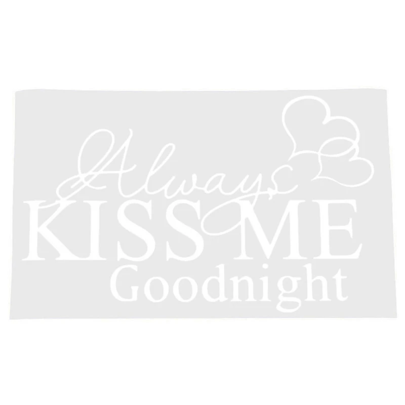 Always Kiss Me Goodnight Wall Sticker Home Decoration Decal Bedroom Vinyl Art Mural Pared Text Patterns Creative Stickers | Дом и сад
