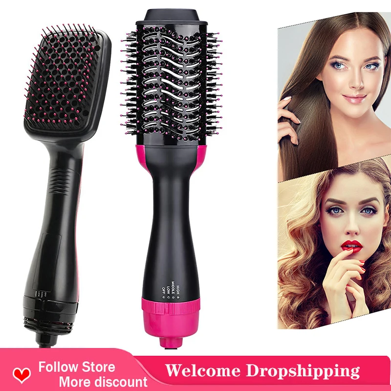 

Фен для волос с горячим воздухом, электрическая вращающаяся Плойка для завивки волос, инструменты для укладки волос, роликовая машина, фен, ...