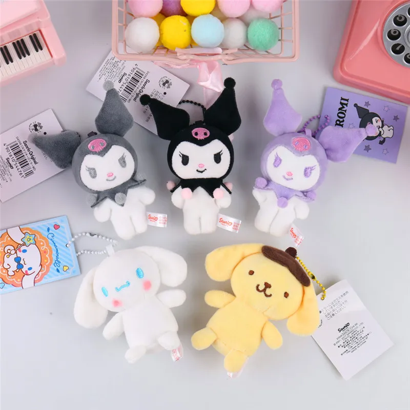 Hello Kt Плюшевые игрушки-подвески Kawaii набивной Kuromi Cinnamoroll My Melody плюшевый брелок