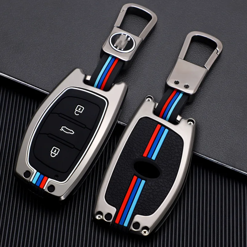 

Car Key Case Cover For Hyundai IX25 IX35 I20 I30 I40 hb20 Santa Fe Creta Solaris 2017 3 Buttons Shell Accessories Car-Styling