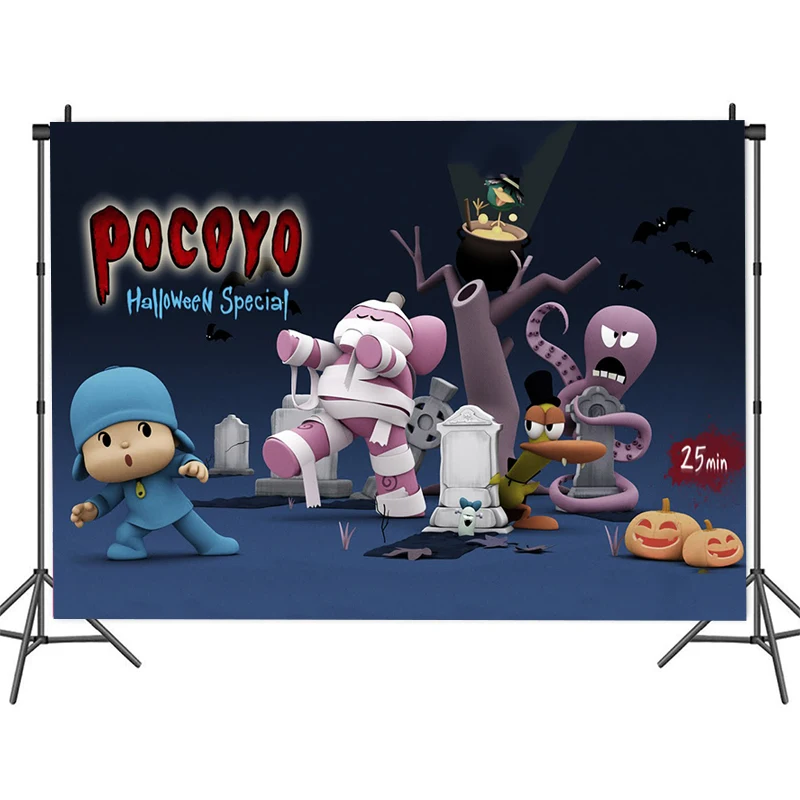 Виниловый фон для фотосъемки с изображением героев мультфильмов Pocoyo украшения