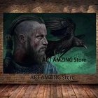 Рагнар Lothbrok картины викингов, абстрактная картина, картины в стиле фентези холст, картина маслом, постер, современное искусство, декор для гостиной