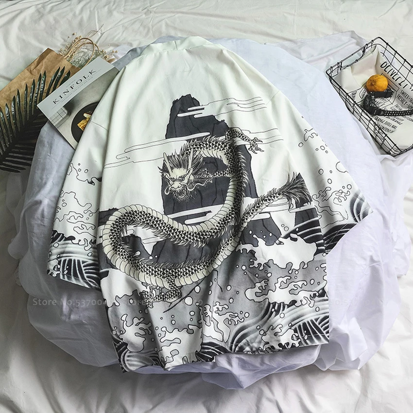 Самурайский японский стиль кардиган кимоно халат юката платье Haori для мужчин и