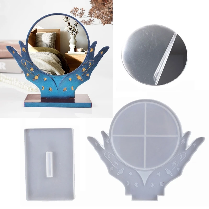 

Desktop Makeup Mirror Mold Beauty Molds for Home Decoration Jewelry Tool P9YF