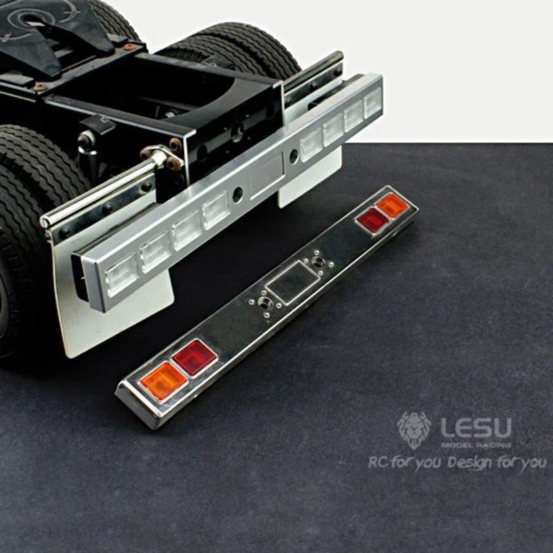 LESU Metal Rear Bumper Taillight Base for 1/14 TAMIYA Grand King Hauler Tractor Truck | Игрушки и хобби