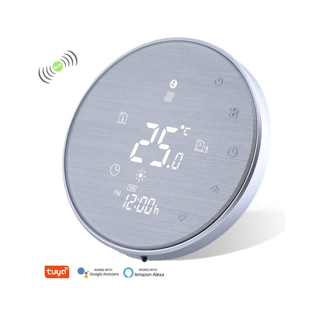 

Умный термостат Tuya с Wi-Fi, Круглый термостат для подогрева пола, 3 А, работает с Alexa Google Home