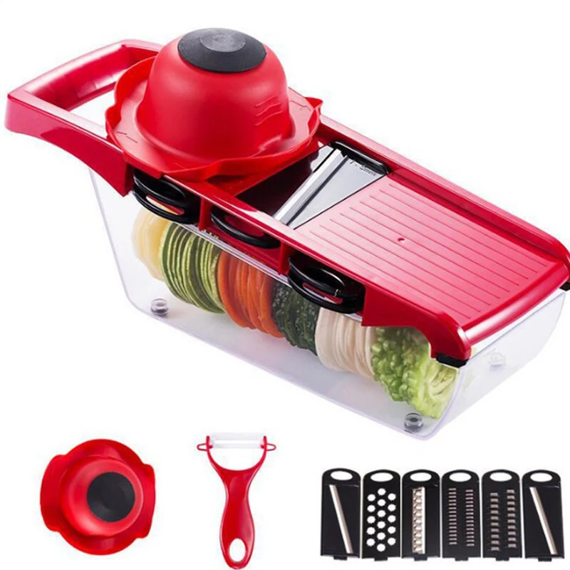 

Vegetable Cutter With Steel Blade Slicer Potato Peeler Carrot Cheese Grater Vegetable Slicer Kitchen Accessories Tool