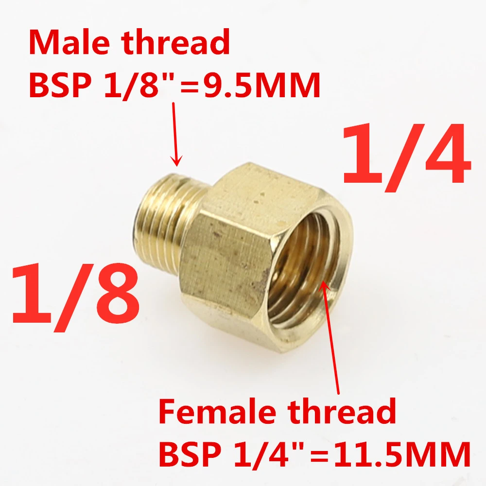01 M x 02 F 1 шт. медный M/F 1/", 1/4", 3/", 1/2" 3/" BSP Мужской на женский резьбовой латунный адаптер муфты латунный фитинг для труб - Цвет: 01 M x 02 F