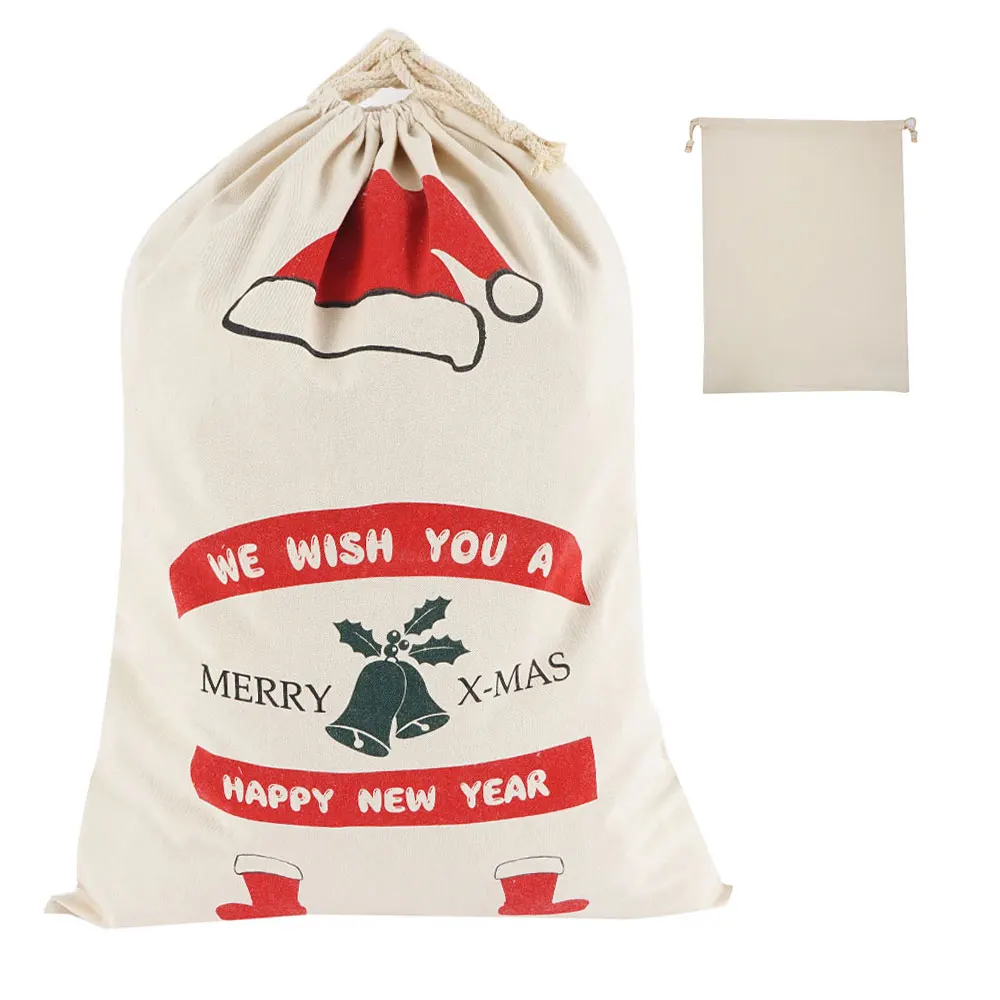 Рождественские подарочные пакеты новогодние мешки Санта Клауса