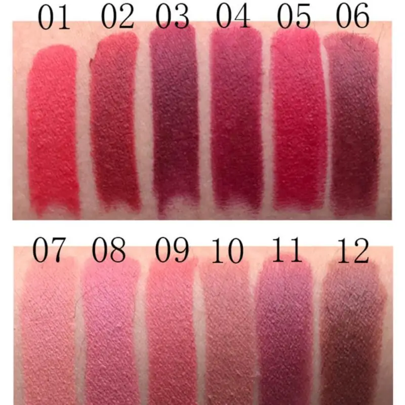 Водостойкая помада с золотыми пулями 12 цветов стойкий модный блеск для губ