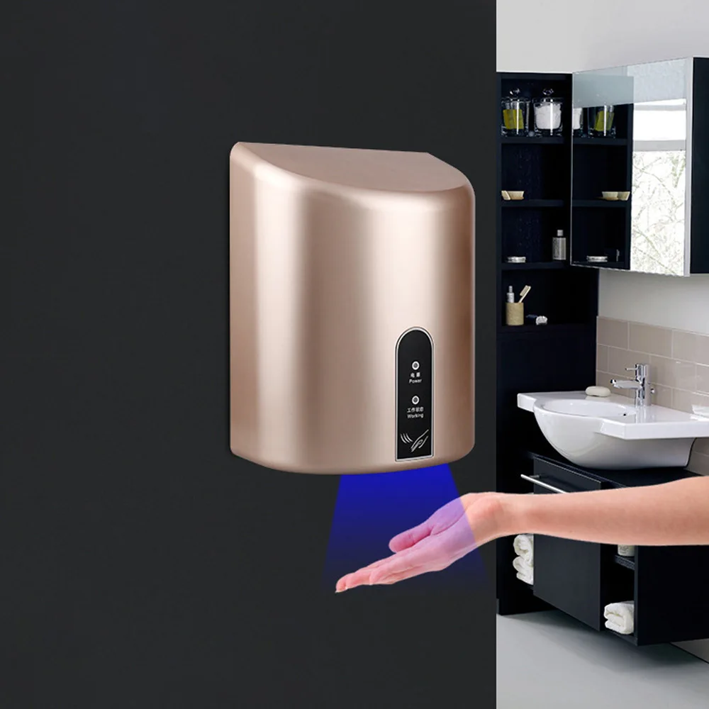 Automatic high-speed hand dryer with hot and cold air induction hand dryer motor for household bathroom