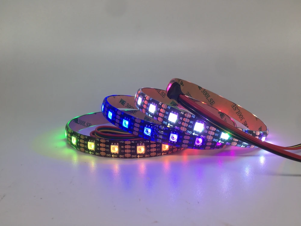APA102 SK9822 24/30/60/72/96/144 светодиодов/Пиксели/m Smart RGB Светодиодные полосы пикселей данных и часы отдельно DC5V IP30/IP65/IP67