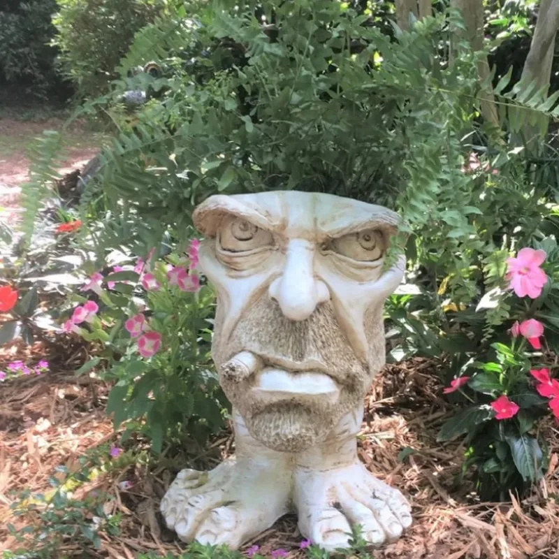 Статуя муггли с лицом Забавный горшок скульптура мугги забавное выражение