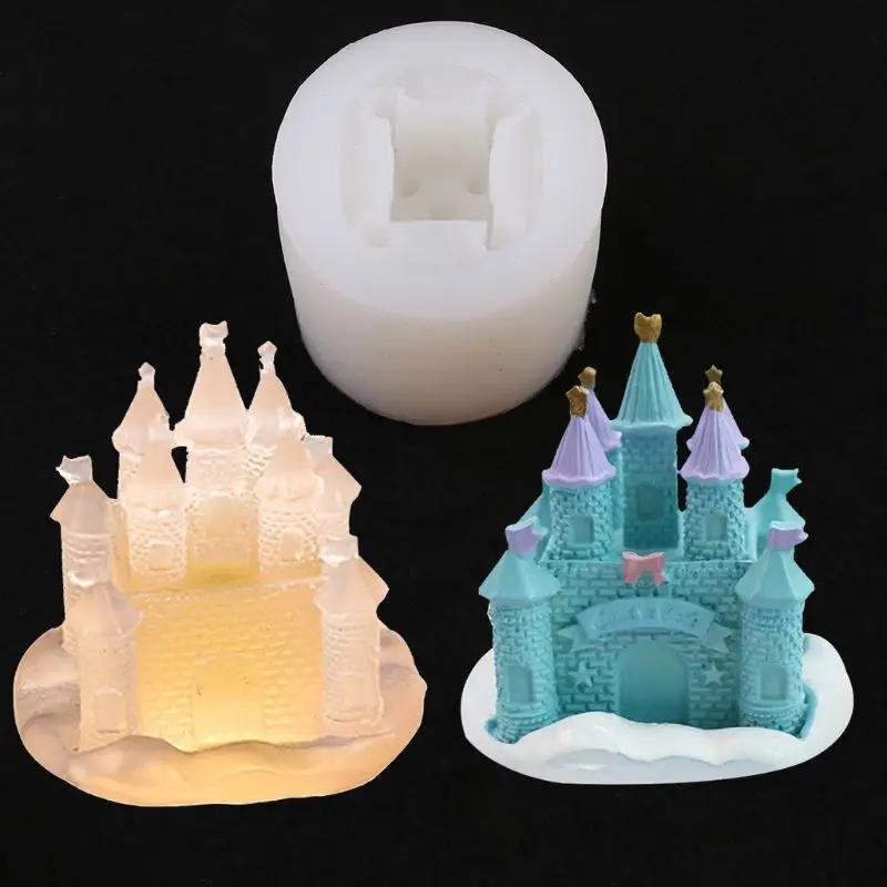 

Free shipping Castle Shape High Mirror Silicone Mold DIY Epoxy Resin Decoration Ornaments Mold