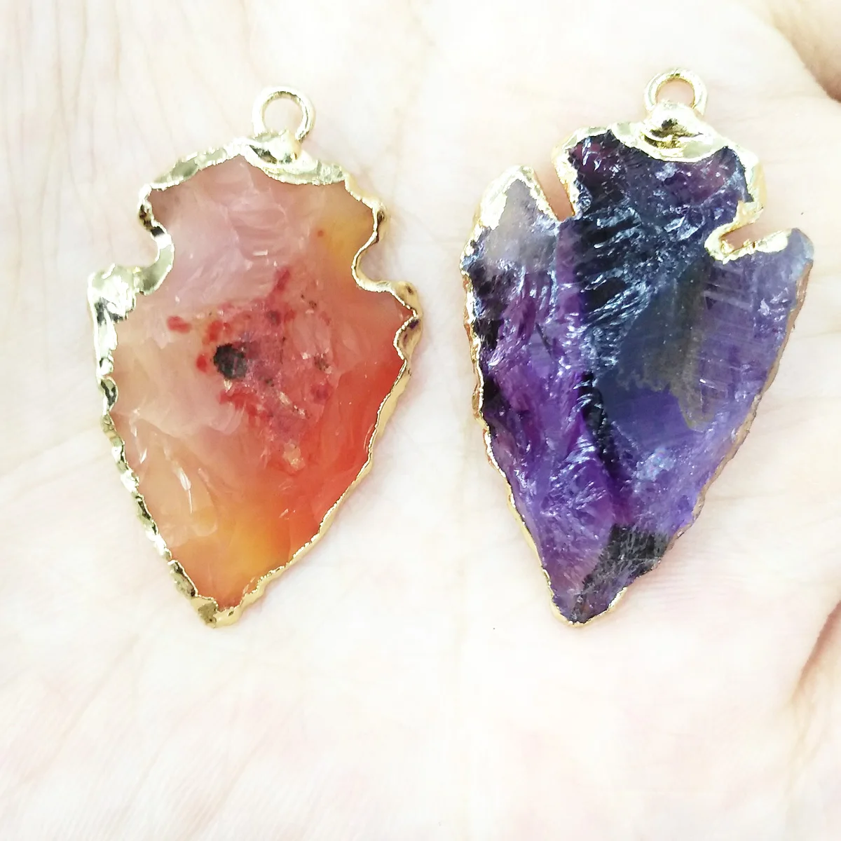 В форме листа позолоченный синий песок мечта исцеляющий натуральный камень