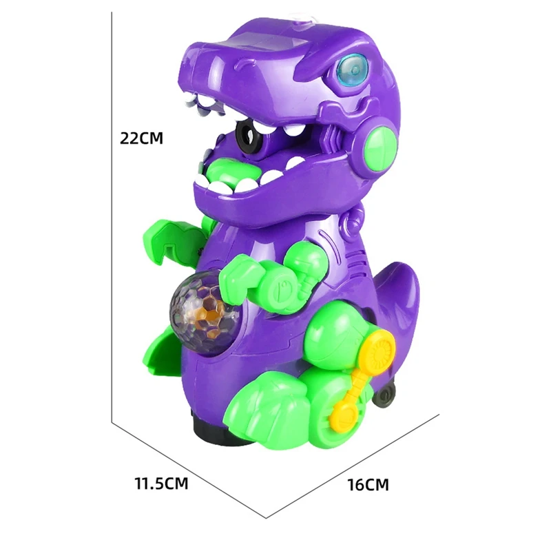 

Bubble Machine Dinosaur Bubble Blower Walk & Stay Still Two Settings Music & Light Bump Feature Toddler Toys for Kids