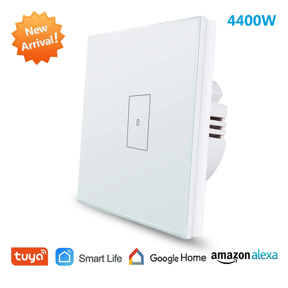 white color ЕС WiFi датчик расхода воды переключатель 4400 Вт Tuya Smart Life приложение Дистанционное управление на выключенном таймере Голосовое управление Google Home Alexa Echo - Цвет: white color
