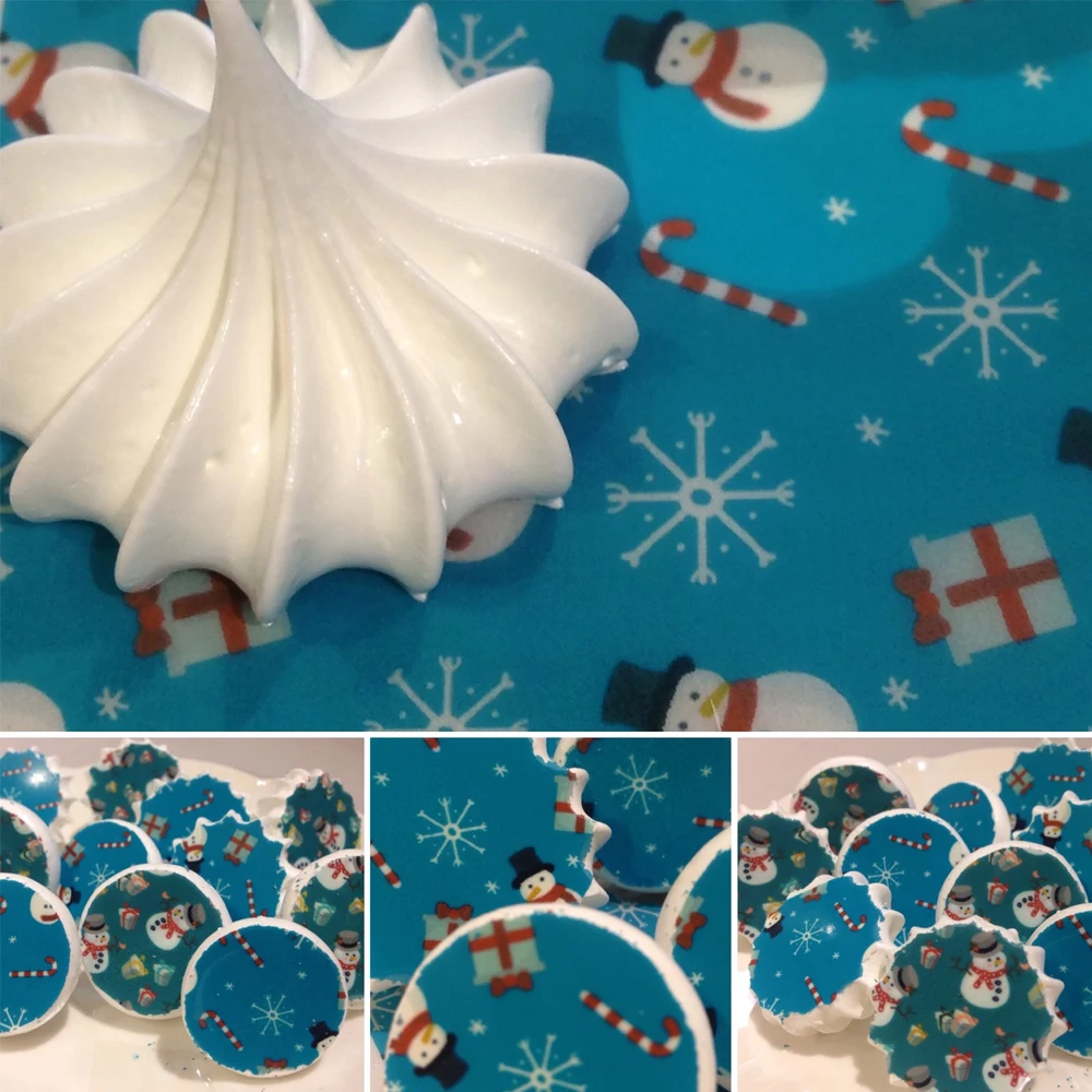 Индивидуальная Смешанная Рождественская сахарная штамп с Сантой переводная