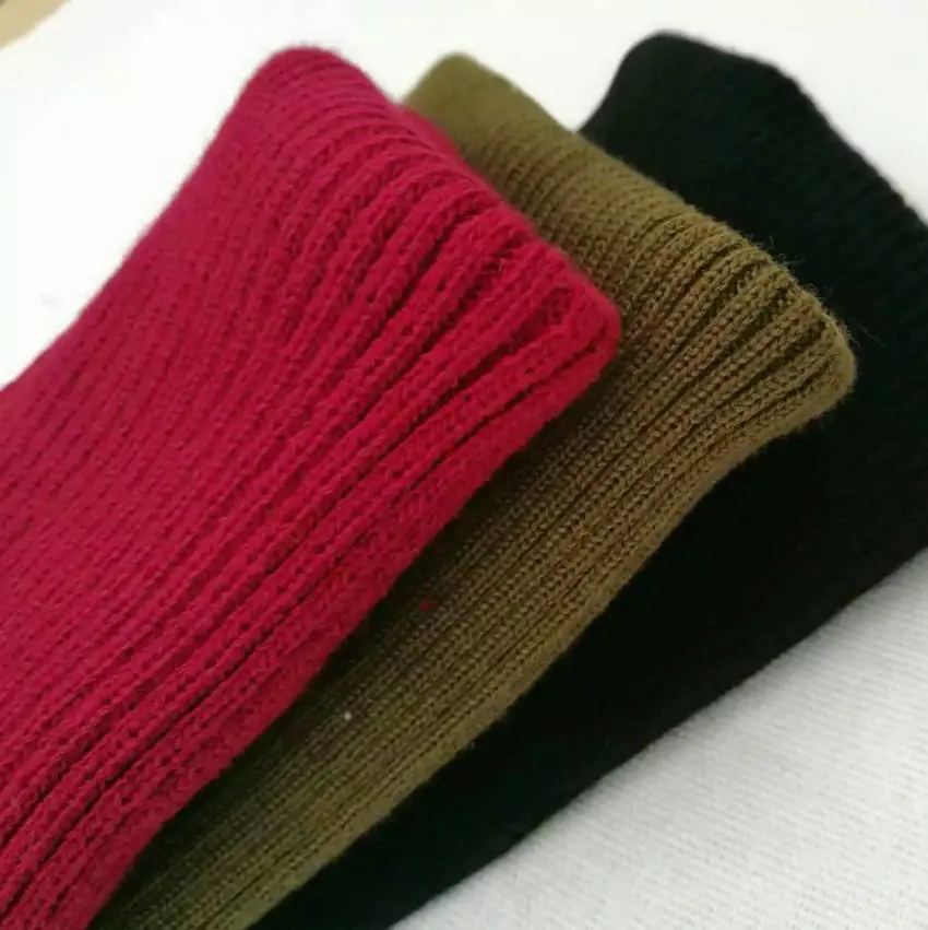 Трикотажные манжеты с антипиллинговым покрытием ребристая бесшовная нить для