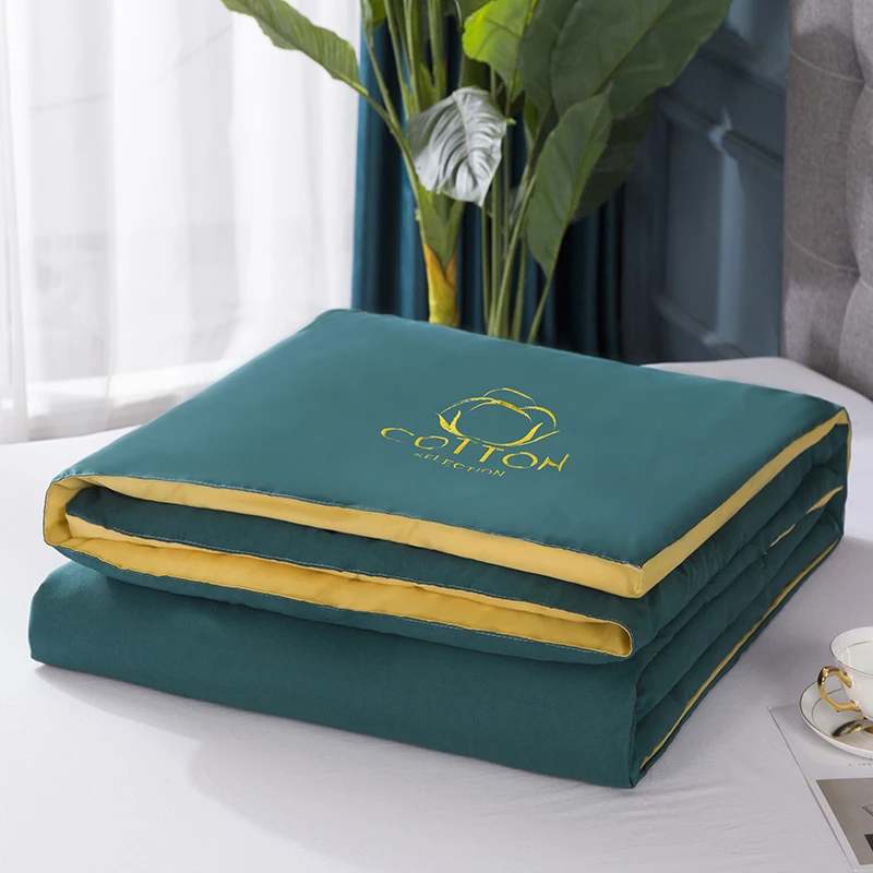 Летнее стеганое покрывало с вышивкой геометрические двойные покрывала для