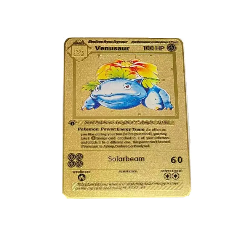 

10Pcs/Set English Version Pokemon Pikachu Charizard VMAX Gold Card Game Anime Battle Carte Trading Collection Toy Model