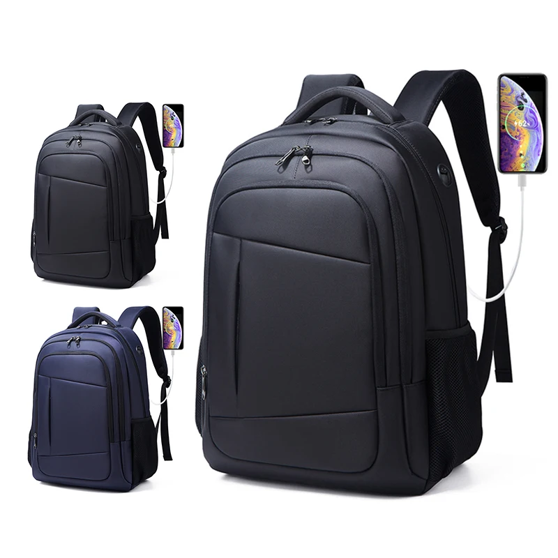 

Durable Laptop Backpack Waterproof Large Capacity Travel Bag Headphone Hole USB Charge Port Business College Computer Daypack