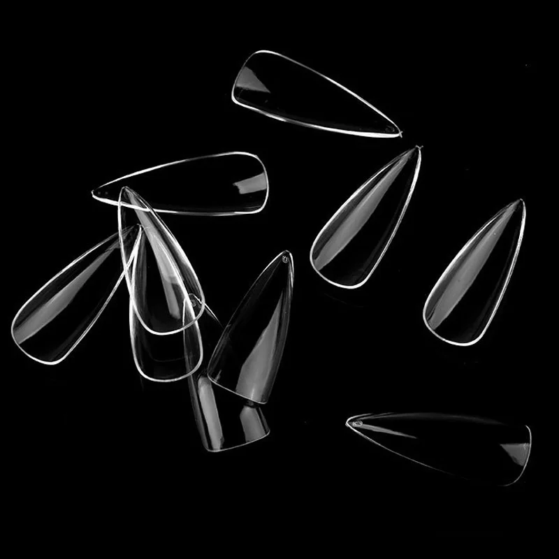 

New Arrivals 240pcs False Nails Fold Seamless Full Sticker Matte/Transparent Short drop Oval armor French Nail Art