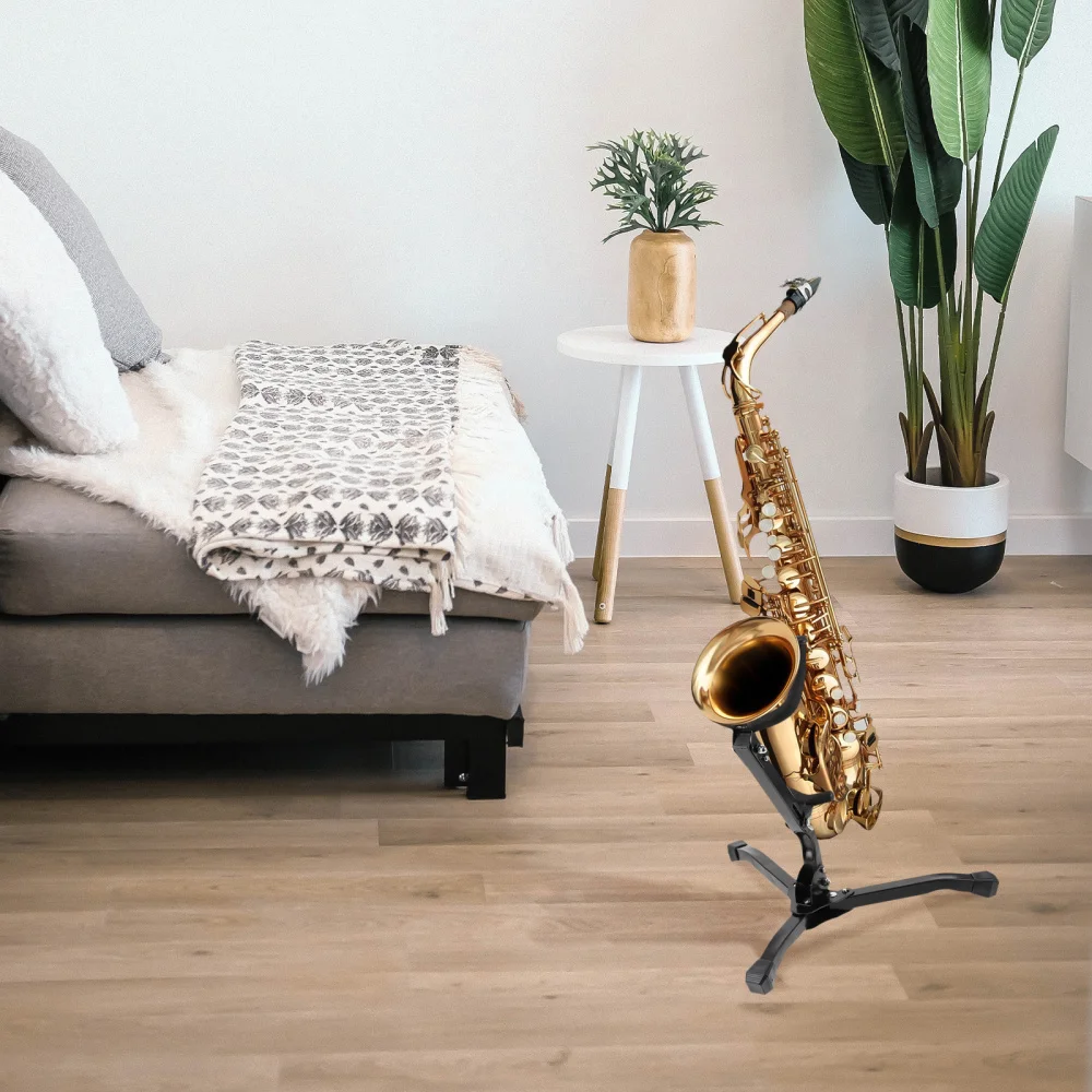 

Foldable Saxophone Bracket Stand Portable Compact Metal Saxophone Holder Stand
