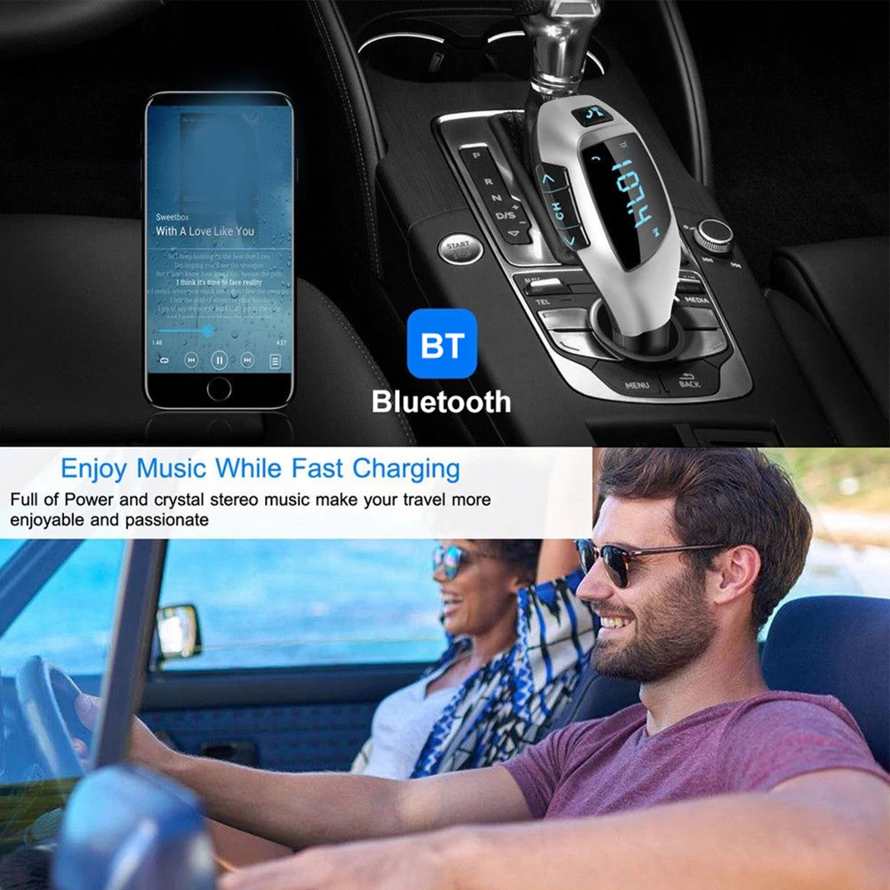 

Universal X5 LCD Display Car Bluetooth Kit Handsfree Call FM Radio MP3 Player USB Charger Car Electronics Accessories Hot Sale