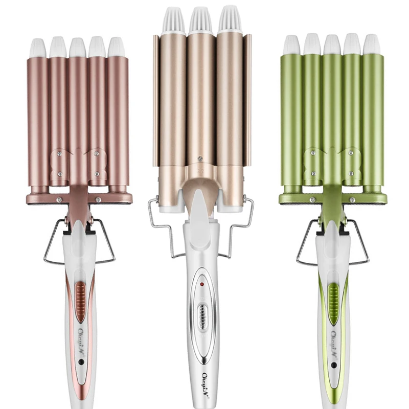 

Professional Ceramic Hair Curling Iron Big Waver Hair Curler Electric Curling Wand Perm Splint Hair Styler Triple or 3 Barrels