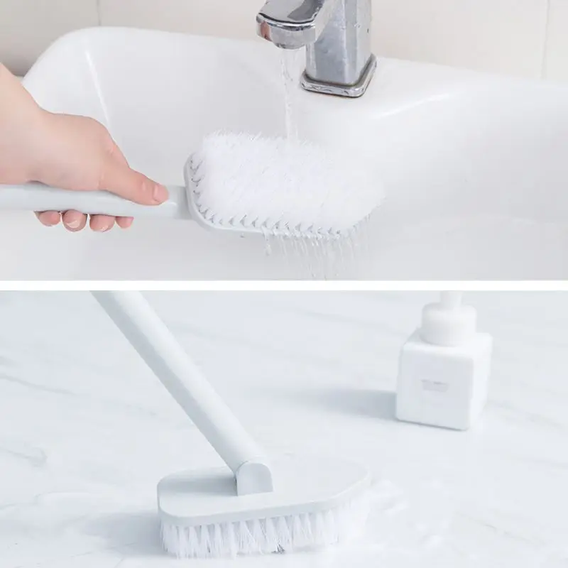 Вращающаяся длинная ручка Чистящая щетка Скраб легкий съемный для ванной