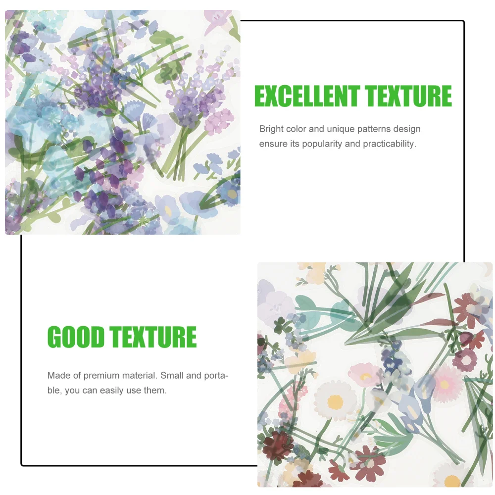 

6 Packs Retro Plant Decals Scrapbook Decorative Decals Beautiful Stickers