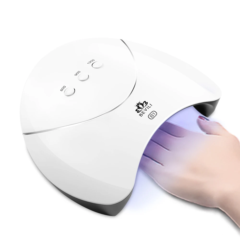 BEVILI 36W УФ-лампа для сушки ногтей Curing Gels Polish Double Power Manicure Button Perfect Thumb Art Tools