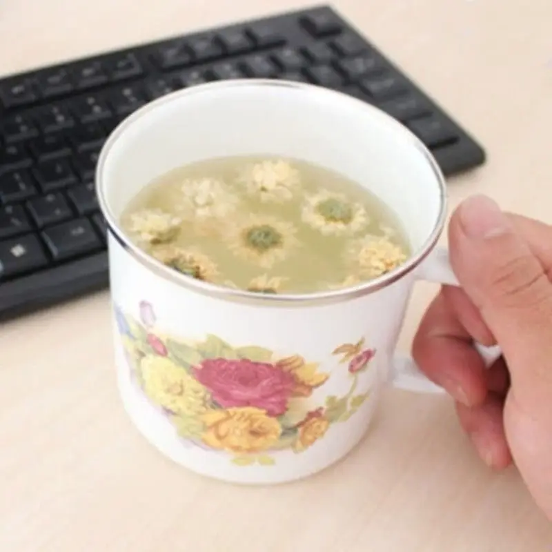 Большая эмалированная чашка для воды в стиле ретро классический утолщенный