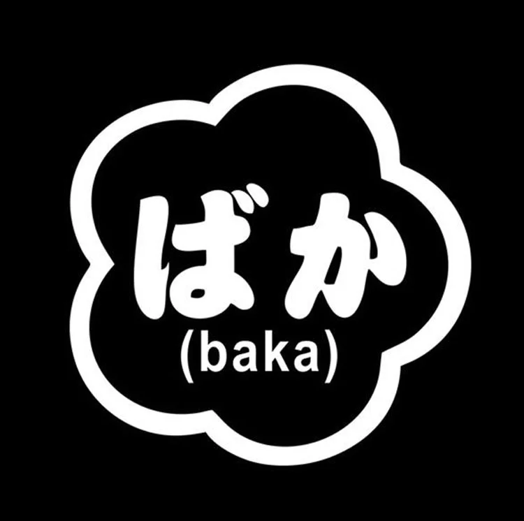 12 5*12 5 см BAKA интересные глупые японские тексты оконные наклейки и оконный