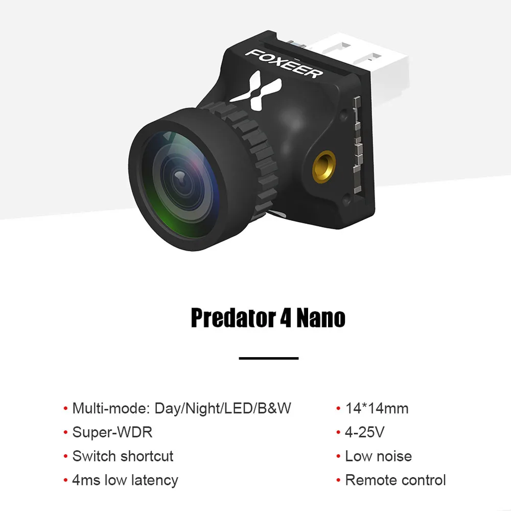FOXEER Predator 4 Nano все Wether гоночная камера FPV 1000TVL Super WDR OSD Поддержка PAL/NTSC 16:9 4:3