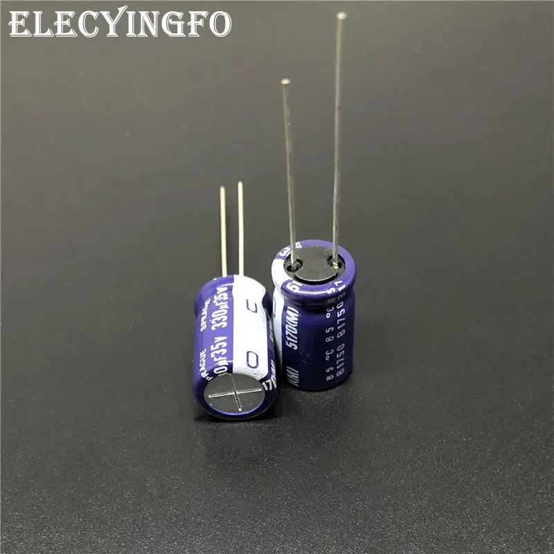 

5Pcs/50Pcs 330uF 35V330uf SPRAGUE 517D Series 10x16mm 35V330uF High quality Audio Capacitor Aluminum Electrolytic Capacitor