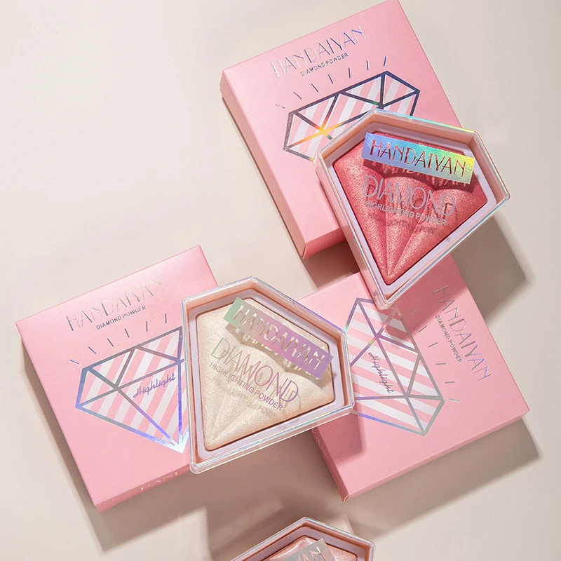 Блестящая палитра теней для век Мерцающая светящаяся пудра розовое золото