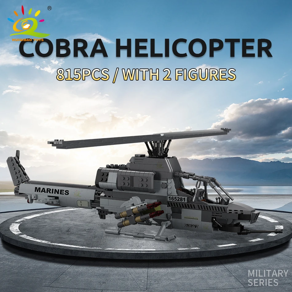 

CB 815PCS Cobra Military Helicopters Model Building Blocks City SWAT Police Aircraft Army Fighter Construction Bricks Toys