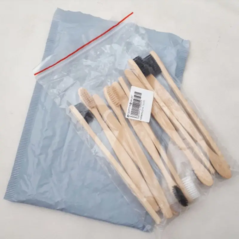 10 шт./лот деревянная Экологичная зубная щетка с бамбуковым углем для здоровья