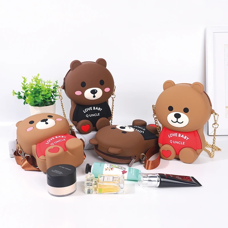 Модная женская сумка в форме медведя красивая забавная Сумка клатч на плечо с