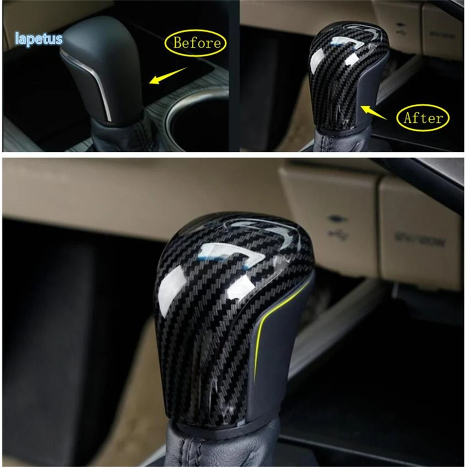 

Carbon Fiber Interior Refit Kit Pillar A / Head Lamp / Air AC Panel / Steering Wheel Cover Trim For Toyota Avalon 2019 2020 2021