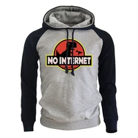 no internet cartoon dinosaur game hoodies hip hop printed winter hooded raglan sweatershirts for male t rex park tops for men