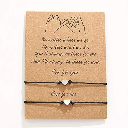 Браслет с подвесками в форме сердца браслет для лучших сестер и матерей разные