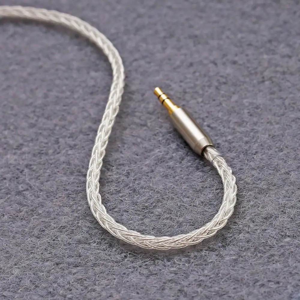 

8 share pure copper silver plated cable mmcx se535 cable diy earphone wire
