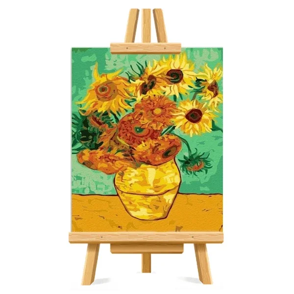 

Van Gogh sunflower Picture DIY Painting By Numbers Colouring Zero Basis HandPainted Oil Painting Unique Gift Home Decor